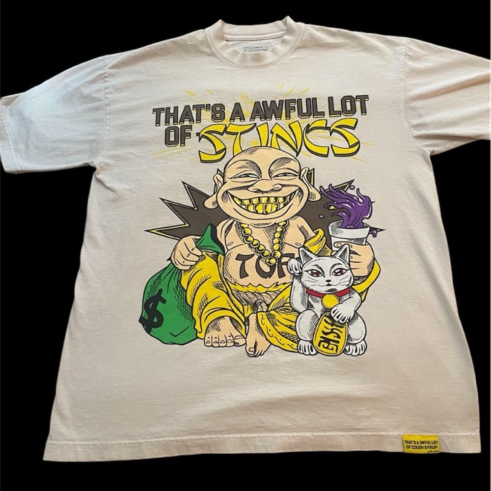 That’s A Awful Lot Of Cough Syrup ALOCS Graphic Tee M NWT Streetwear - Picture 1 of 6